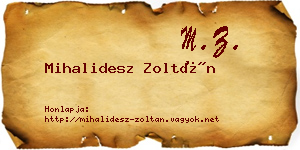 Mihalidesz Zoltán névjegykártya